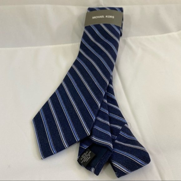 Blue And Gray Striped Neck Tie